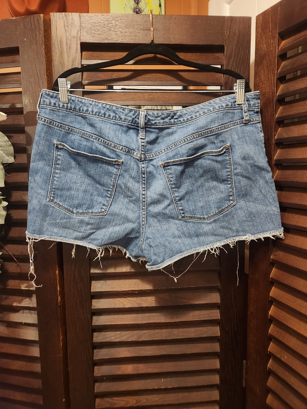 Universal Thread Light Blue Button-Fly Frayed Denim Shorts - Picture 3 of 3